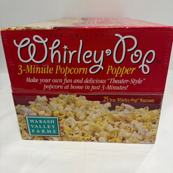 New in sealed box, Original Whirley Pop 3 Minute Stovetop Popcorn Popper - Picture 2 of 4